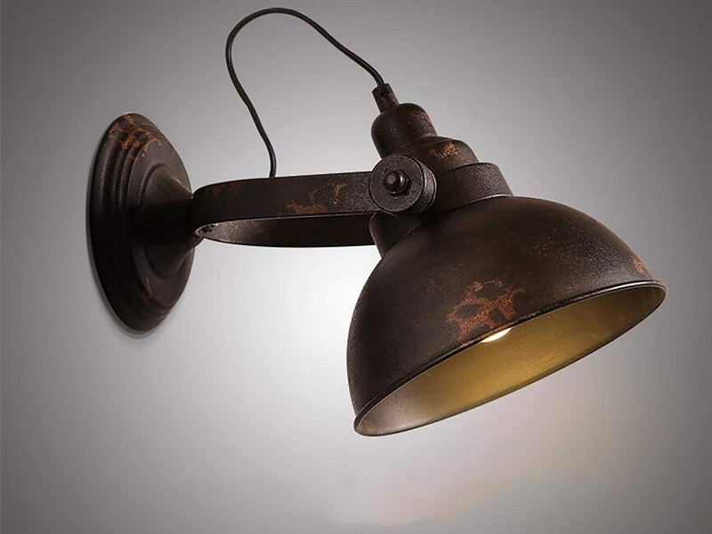 Vintage Rust-Style Wall Lamps