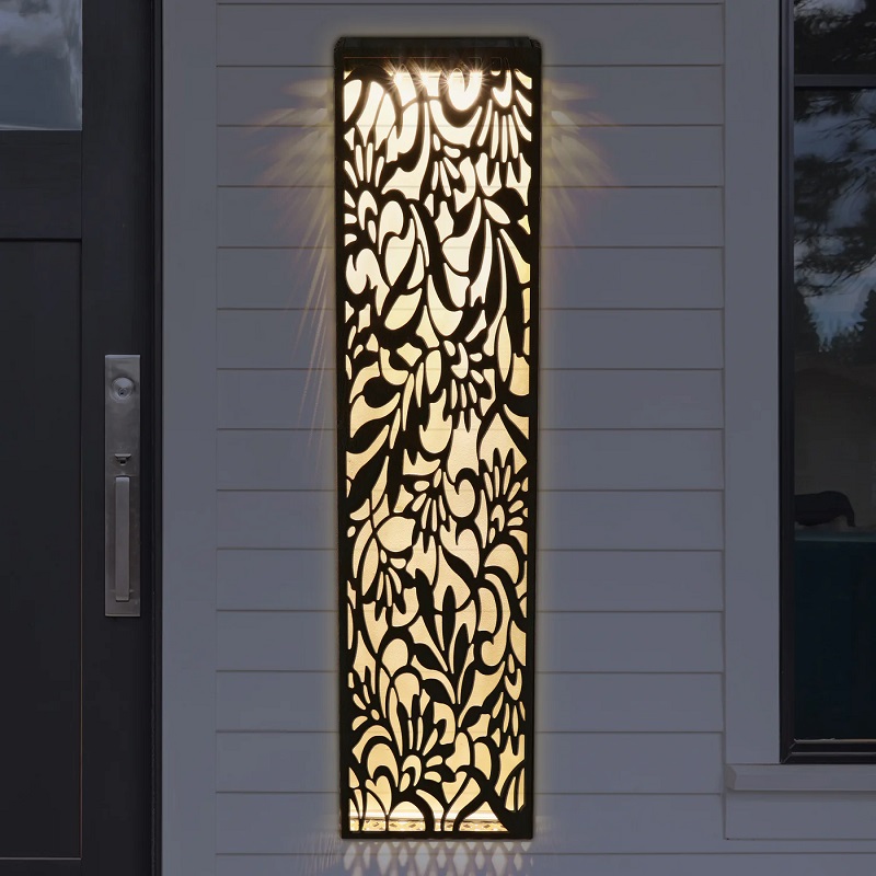 Large metal wall lamp for porch