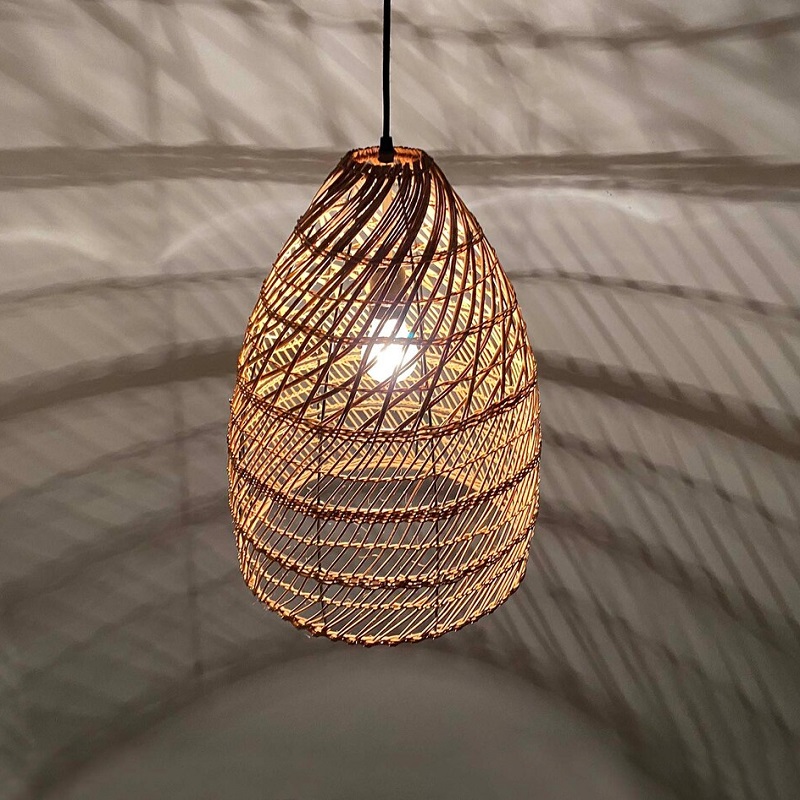 Display of rattan lamp shadow effects