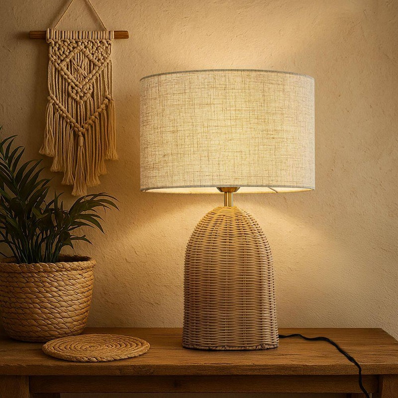 Rattan table lamp manufacturer wholesales custom lighting fixtures