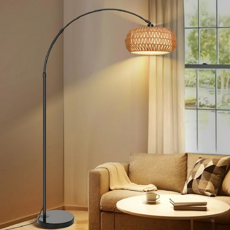 Rattan floor lamp manufacturer wholesales and customizes lamps