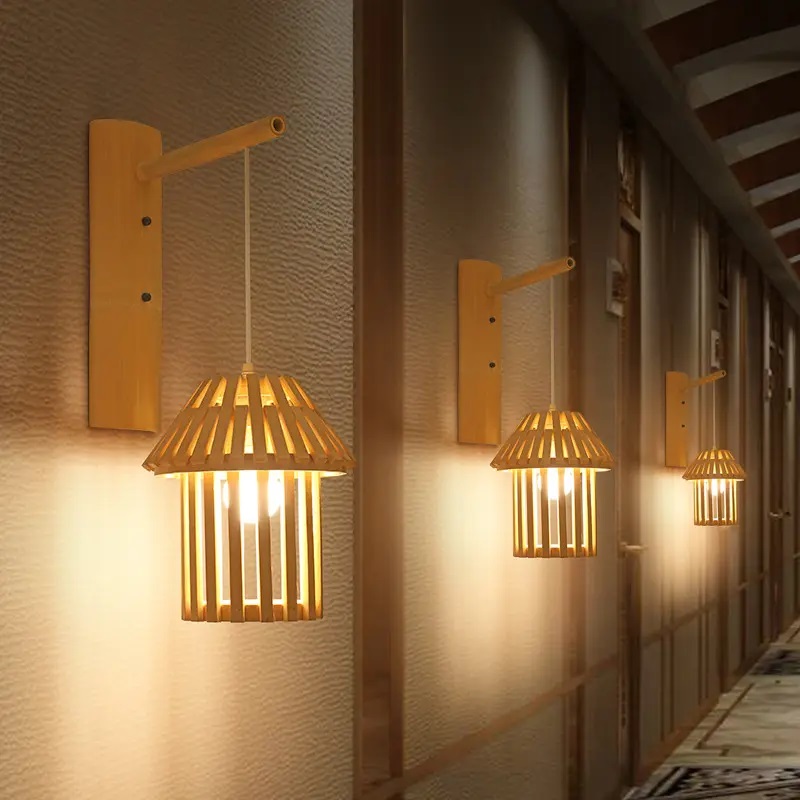 woven rattan sconces