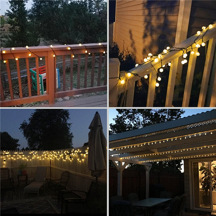 Outdoor string light installation style