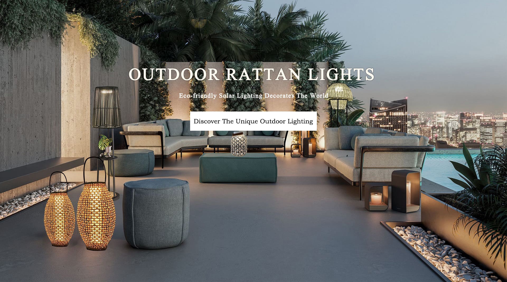 Outdoor Rattan Lights Series - Outdoor Lighting